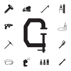 Fototapeta premium Press icon. Set of construction tools icons. Web Icons Premium quality graphic design. Signs, outline symbols collection, simple icons for websites, web design, mobile app