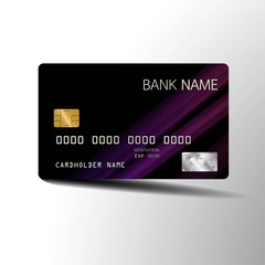  Modern credit card template design. With inspiration from the abstract. Vector illustration.Glossy plastic style.