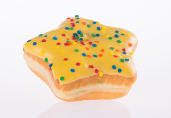 star shape donut on background