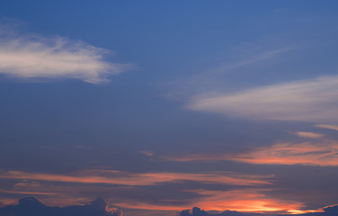 Colorful of sunset on sea scape background
