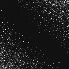 Amazing falling stars. Abstract chaotic mess with amazing falling stars on black background. Exceptional Vector illustration.