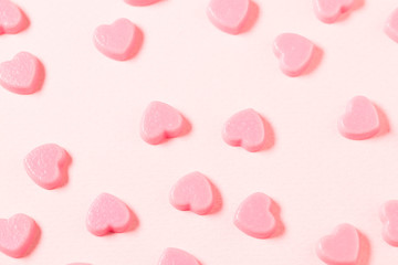 Top view of pink Chocolate candy