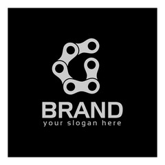 Letter G, Logo Letter G and chain. logo formed by chain