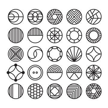 circle geometric vector icon , ornament