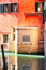 Empty Venice Canal a Sliver of light