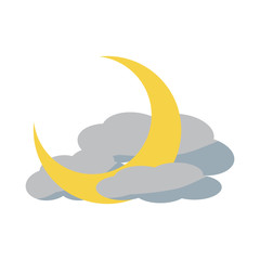 Obraz na płótnie Canvas moon and clouds icon