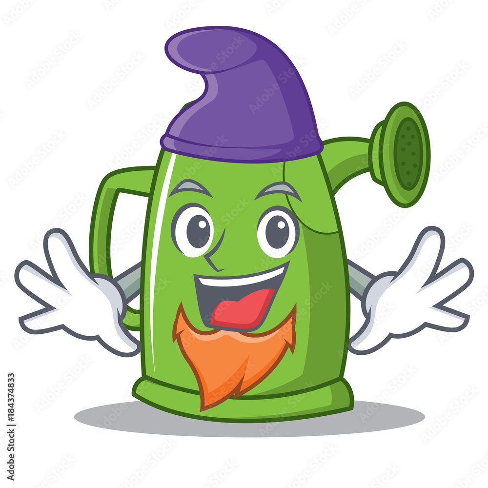 Sticker Elf watering can character cartoon