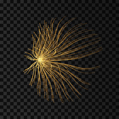 Array with dynamic particles. 3d futuristic technology style. Abstract background. Vector illustration.