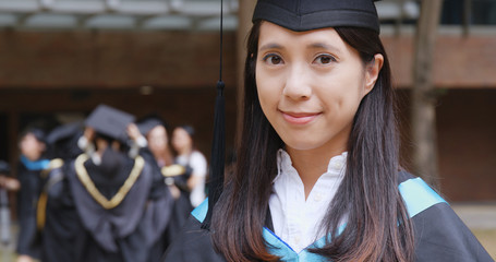 Young woman get graduation