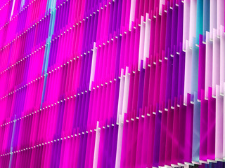 acrylic plastic sheet interior seven level a few white and color magenta blue pink