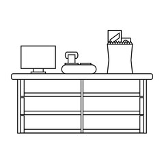 supermarket cash register design