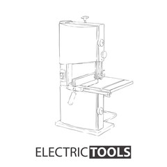 Band Saw Machine on white background