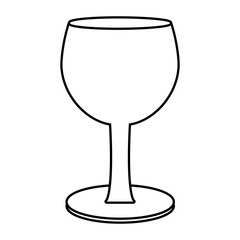 Glass cup isolated