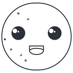 Fototapeta premium moon kawaii character isolated icon