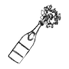 Champagne bottle open