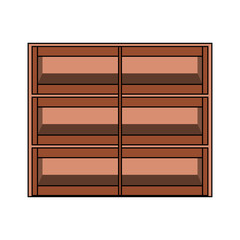 supermarket shelves with l design vector illustration