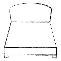 comfortable bed isolated icon