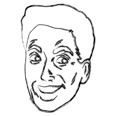 Man face pop art cartoon