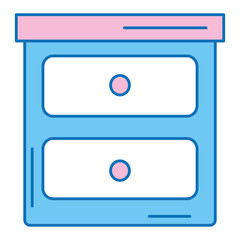 bedroom drawer isolated icon