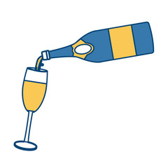 serving champagne on cup