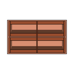 supermarket shelves with l design vector illustration