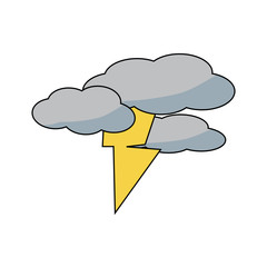 thunder and clouds icon