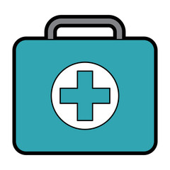 medical kit first aid emergency case vector illustration