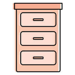 bedroom drawer isolated icon