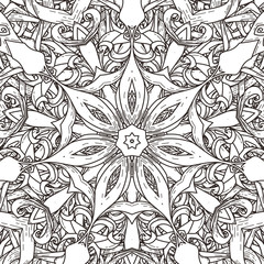 Vector seamless  pattern in mandala style