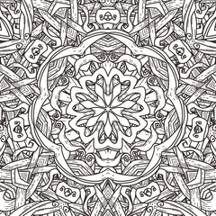 Vector seamless  pattern in mandala style