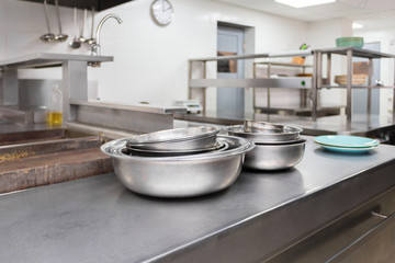 Fototapeta na wymiar Modern kitchen equipment in a restaurant