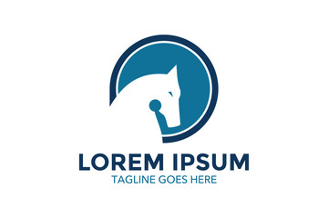 unique horse logo. editable. vector illustration logo