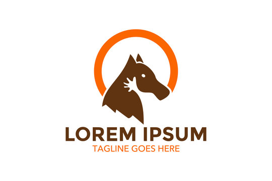 unique horse logo. editable. vector illustration logo