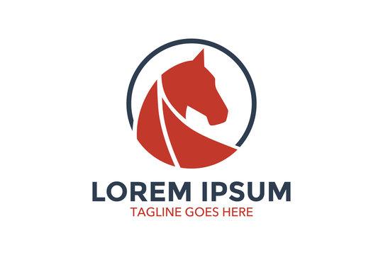 unique horse logo. editable. vector illustration logo