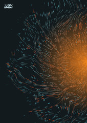 Abstract star background with defocused lights. Eps10 Vector illustration.