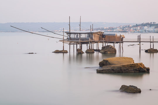 Trabocco di Punta Punciosa, Fossacesia, Chieti, Abruzzo, Italy, Europe