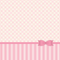 Cute primitive retro pattern with ribbon and bow in shabby chic style for your decoration