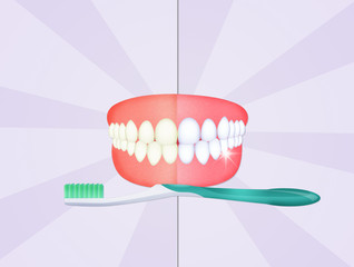 illustration of teeth cleaning