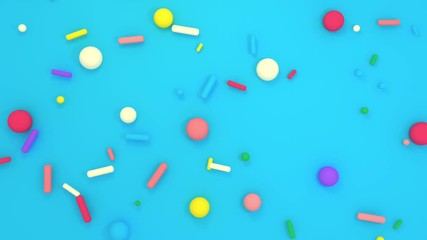 3d colorful shapes background. (Looped) - Powered by Adobe