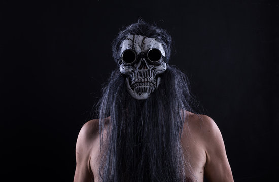 Naked Man In A Monster Mask