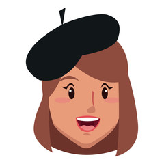 Young woman with beret