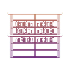 Obraz premium supermarket shelves design concept 