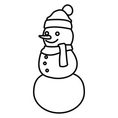 Snowman winter cartoon