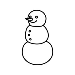 Snowman winter cartoon