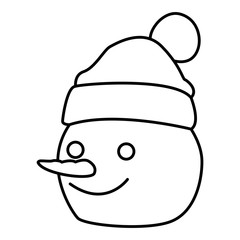 Snowman winter cartoon