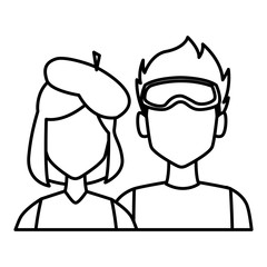 Winter couple avatar