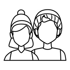 Winter couple avatar
