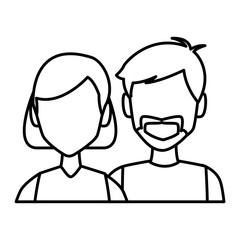 Couple avatar cartoon