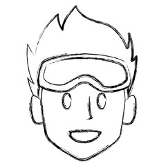 Man with winter googles