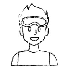 Man with winter googles